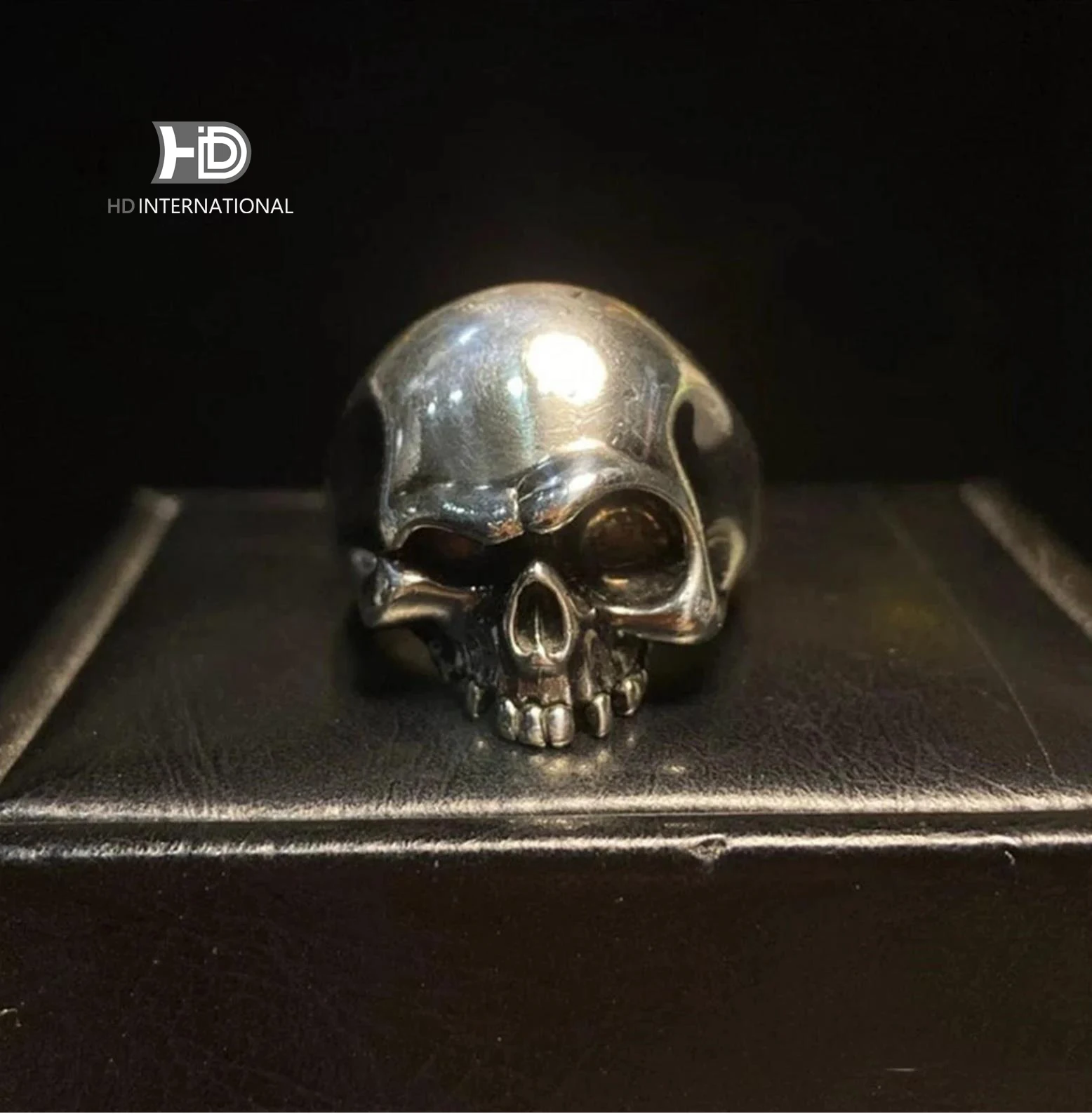 925 silver skull ringClown skull 925 silver ring, classic skull silver ring, handmade simple retro men's skull ring Keith Richar