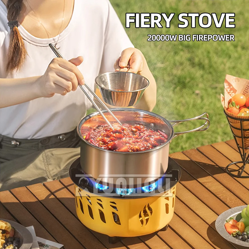 Outdoor Fierce Fire Stove Portable Windproof Gas Hob Cooking Machine Cocina A Gas