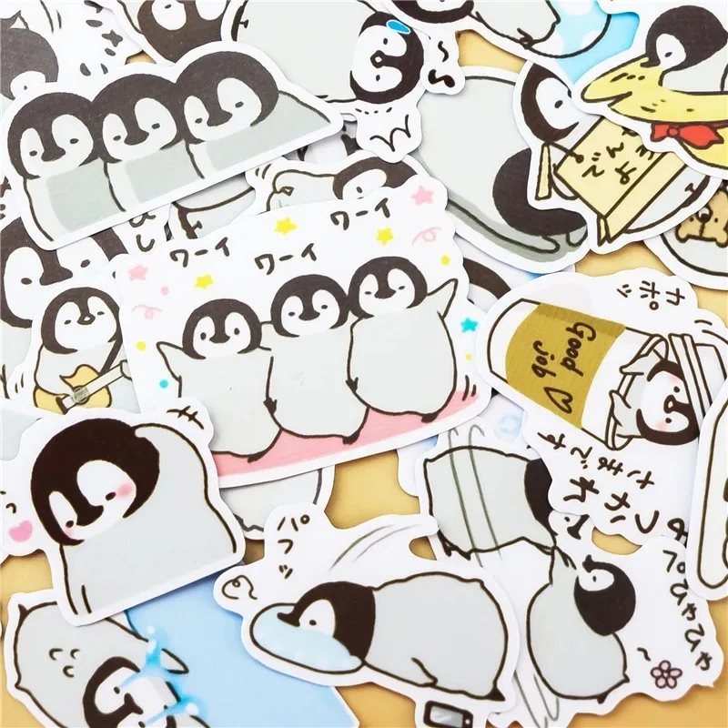 45 sztuk kreatywny cute animal self-made pingwin naklejki do scrapbookingu/dekoracyjna naklejka/DIY craft albumy ze zdjęciami wodoodporna