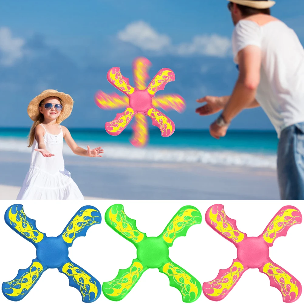 3 Bladed Boomerang Interactive Flying Discs Funny Three-bladed Boomerang Toy Decompression Birthday Gifts for Kids