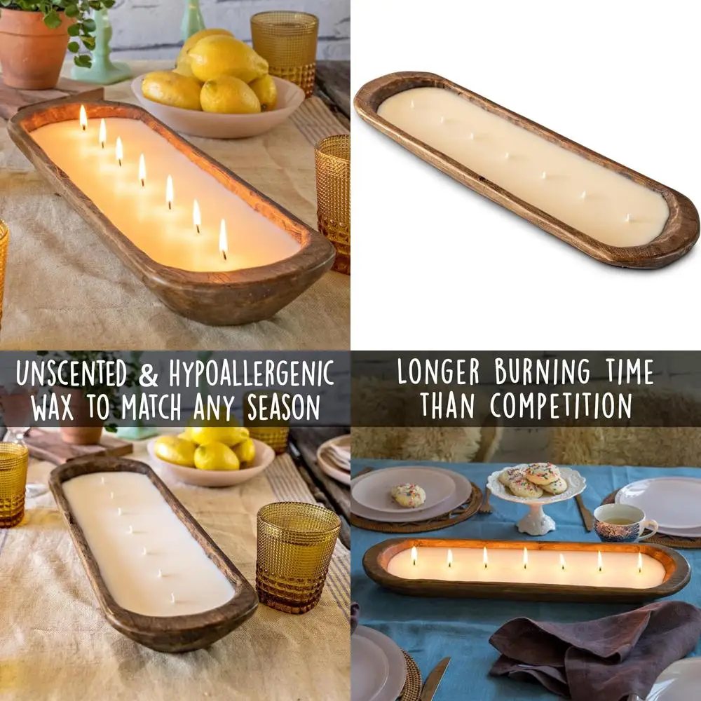 

20-дюймовая деревянная миска для теста в стиле фермерского дома, центральная часть сои для столов, миска для сервировки хлеба в деревенском стиле, деревенский домашний декор