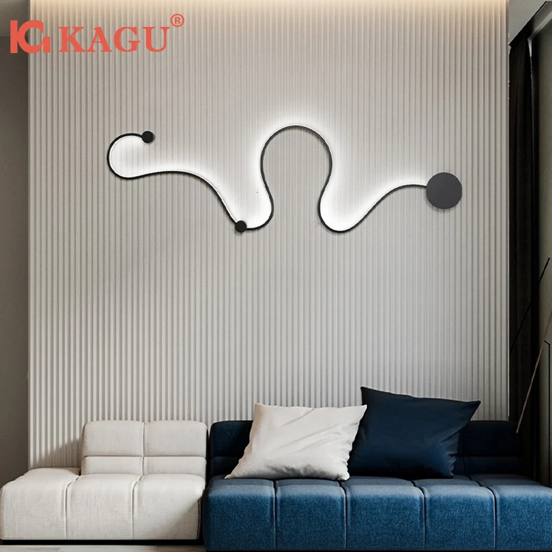 

Modern Minimalist Wall Lamp Living Room Bedroom Headboard Glitter AC90V-260V LED Indoor Black White Background Wall Lamp Lightin