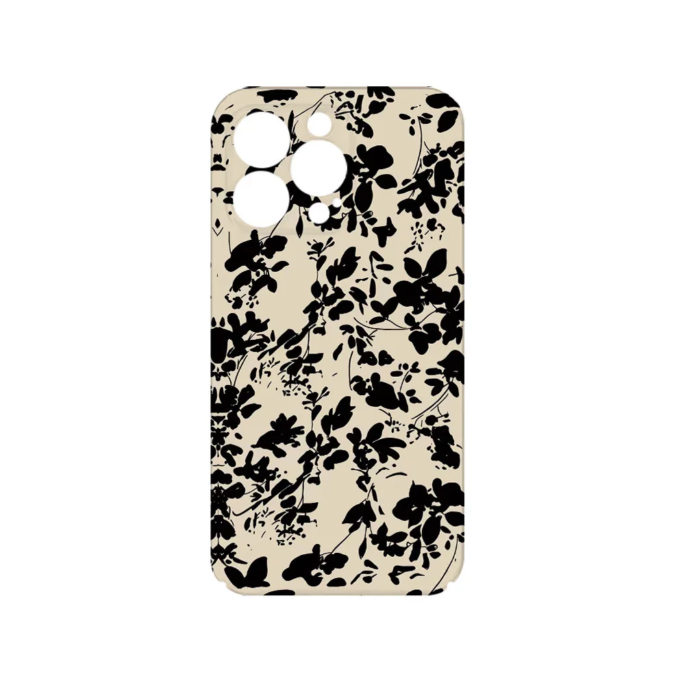 Ins Ink Flowers Case voor IPHONE 16 Pro Max 15 14 13 12 11 PRO 16 Plus XR XS MAX SE Acryl TPU Twee-in-één magnetische telefoonhoesjes