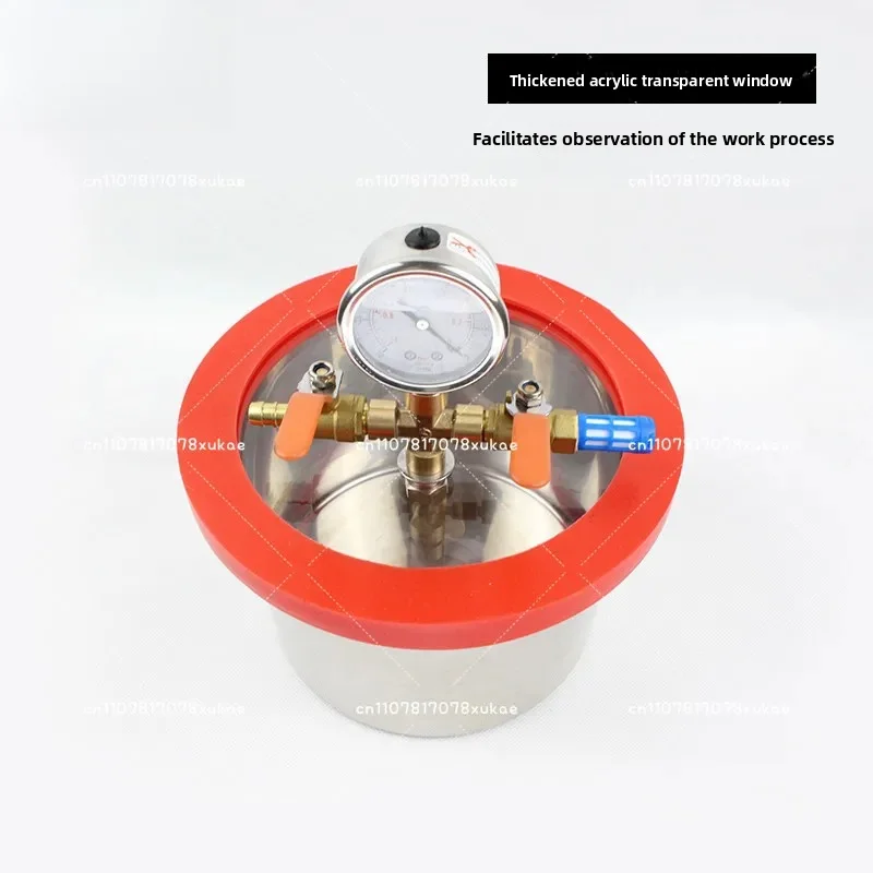 NEW Vacuum degassing chamber 3L stainless steel 20CM diameter epoxy resin vacuum defoaming barrel 12MM thickness acrylic cover