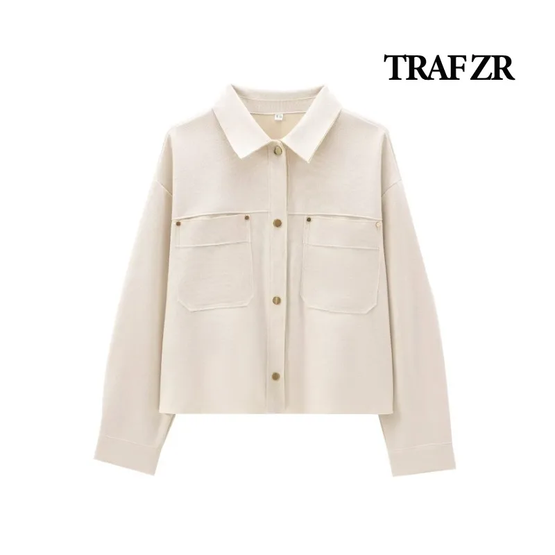 

TRAF ZR Jackets Women Summer 2024 Elegant Luxury Women's Coat Y2k Harajuku Fashion Jacket New in Tops Basics Solid Jacket