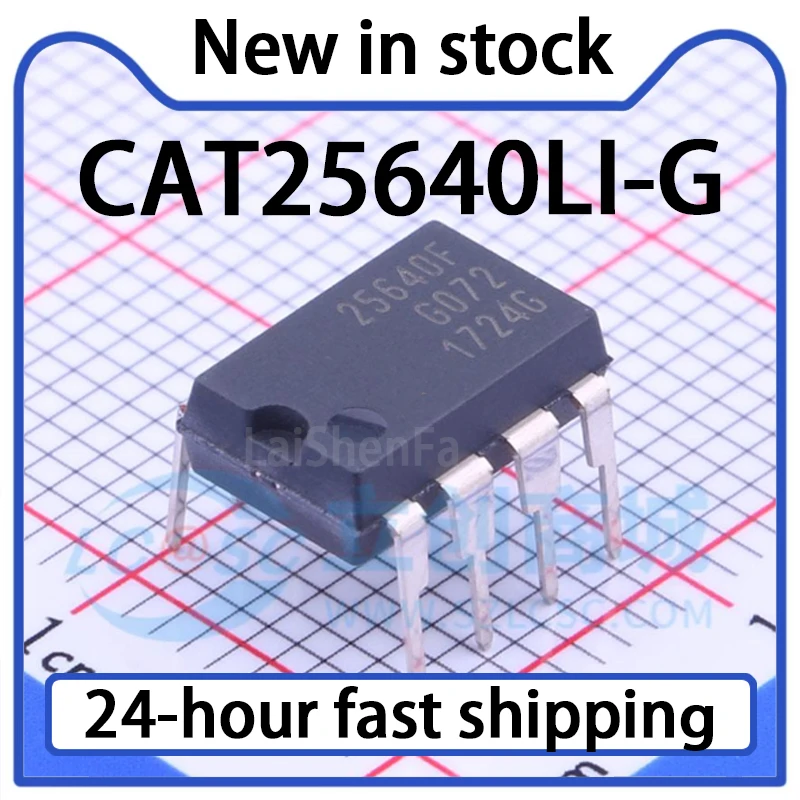 5PCS CAT25640LI-G 25640F DIP-8 Storage Capacity 64Kb Serial CMOS EEPROM Memory Chip in Stock