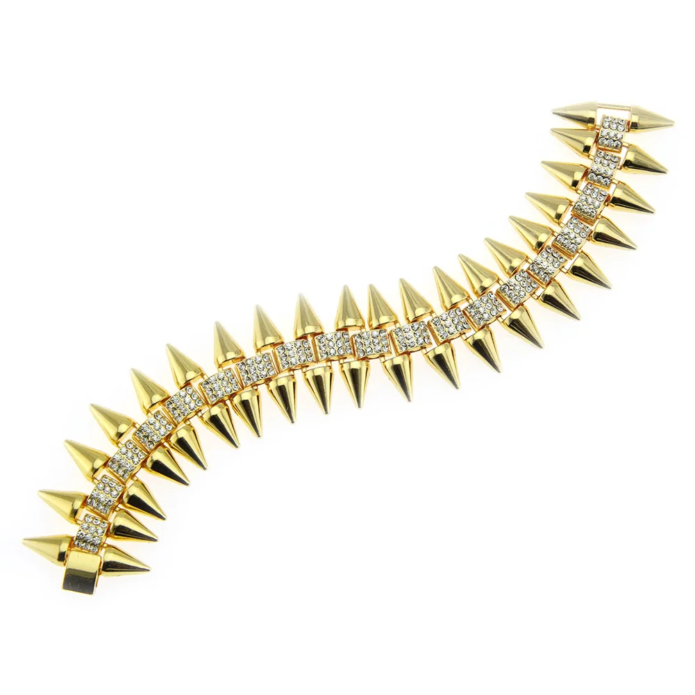 Hip Hop Chain Necklace thorn charm Chains Iced Out Bling bracelet Men Women Fashion HipHop anklet Jewelry for kids 6inch