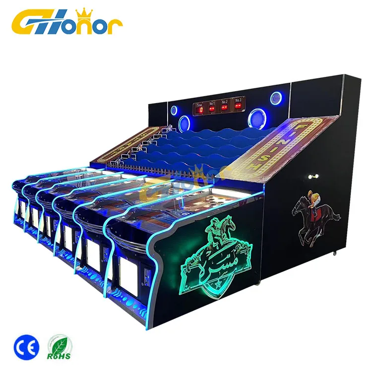 Amusement mall 6 Players Indoor hot selling game machine Coin operated machine Horse racing game Carnival game machine