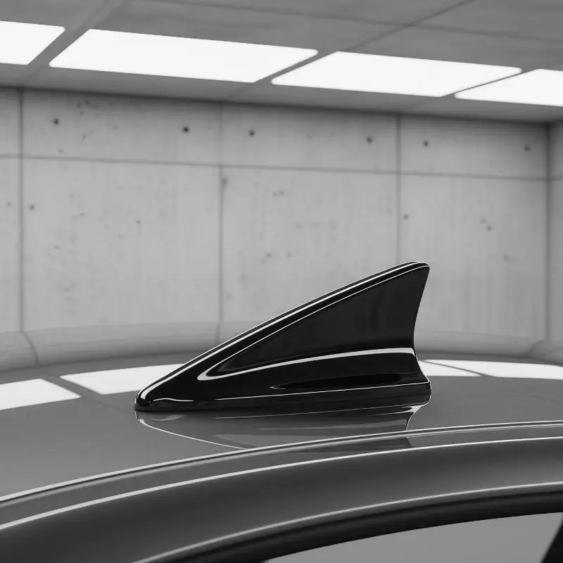 Shark Fin Car Roof Antenna Replacement Universal Adhesive Mount Waterproof Signal Boost Decorative Accessory for Cars view 2