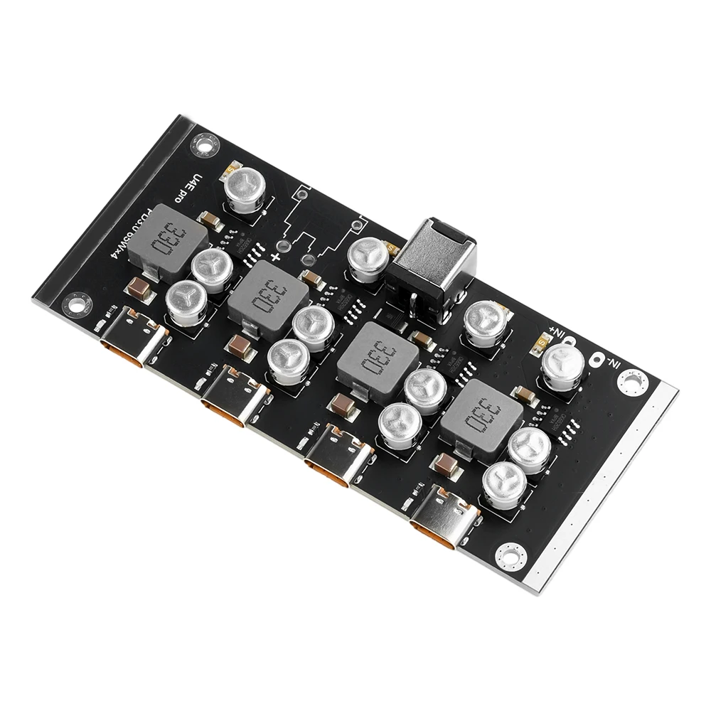 وحدة شحن سريع PD65W واجهة من النوع C تدعم PD3.0/2.0 QC3.0/2.0 FCP AFC شحن سريع رباعي الاتجاه من النوع C + USB A Board