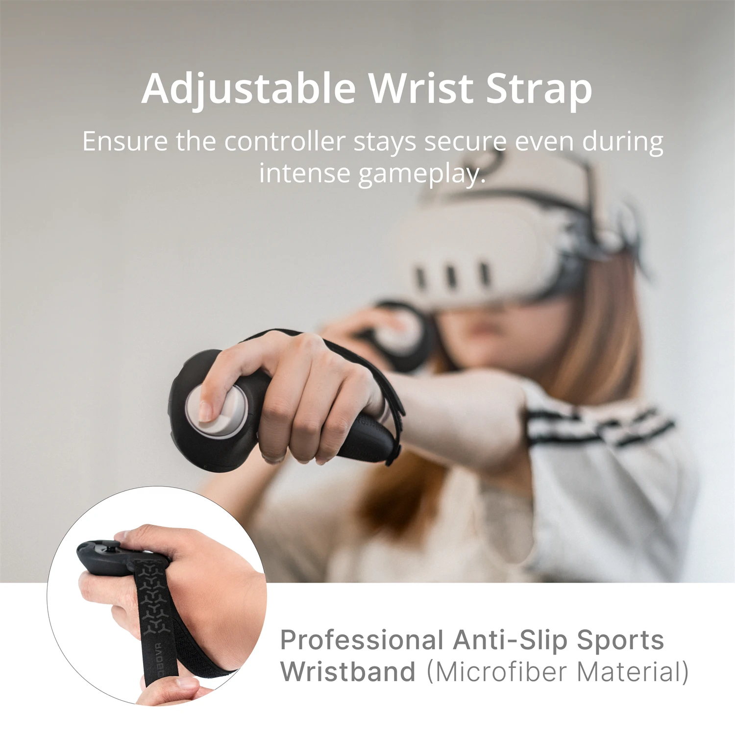 BOBOVR G3 コントローラーグリップ 滑り止めシリコンカバー コントローラープロテクター Meta/Oculus Quest 3/Quest 3S VR と互換性あり