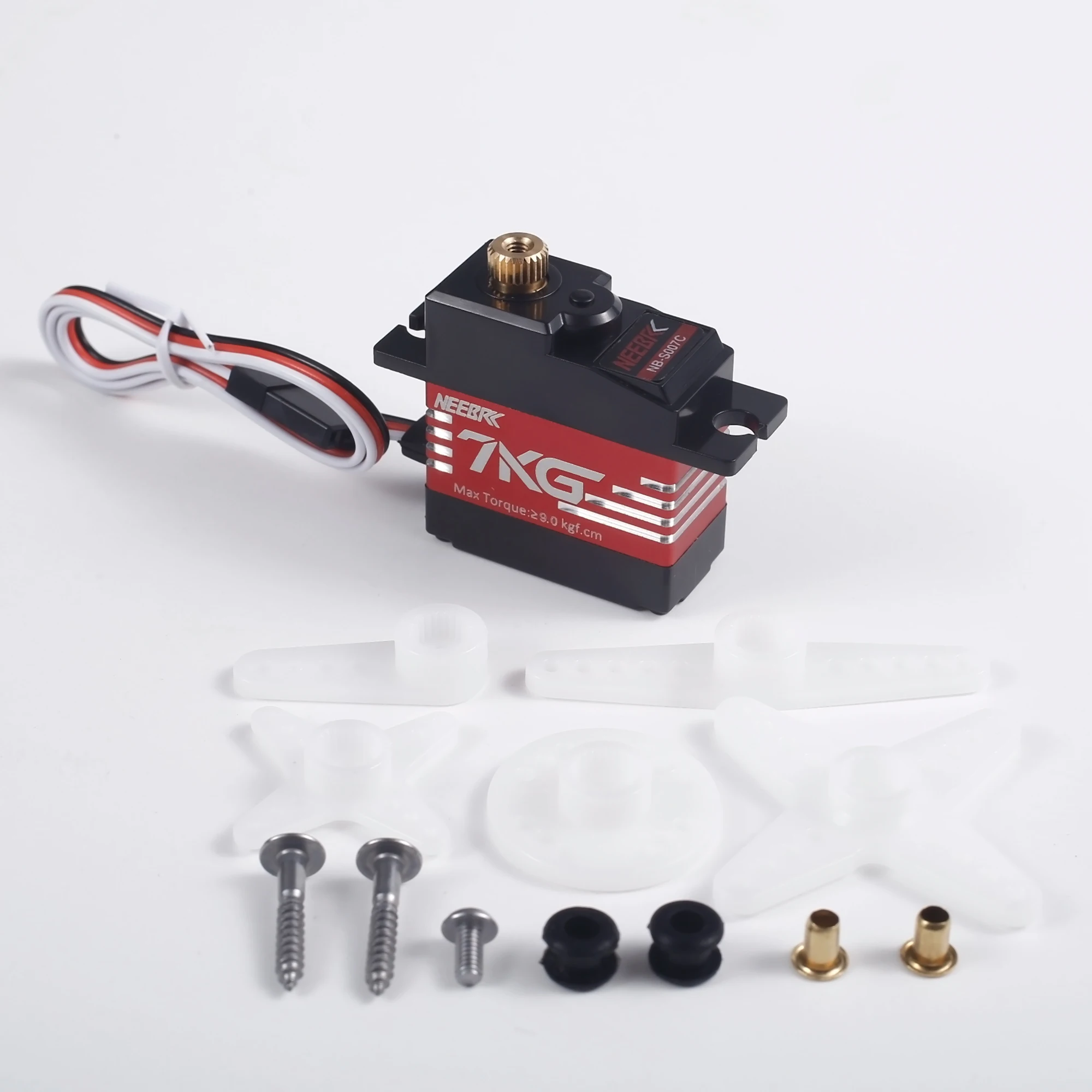 Neebrc 7Kg 21G 17G Half Aluminium Frame Servo Waterdichte Metalen Tandwielmotor Voor 1/18 1/16 Rc Auto Wltoys Boot Vliegtuig Robot