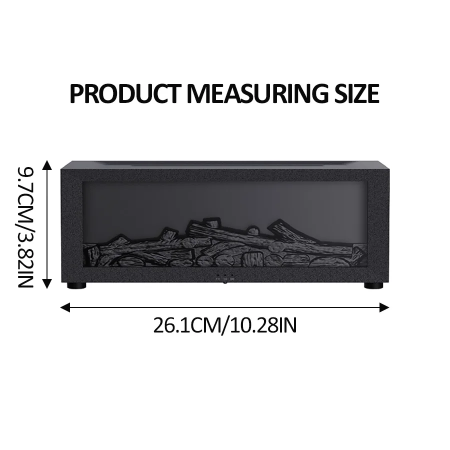 1 قطعة USB بالطاقة محاكاة الموقد ناشر رائحة الهواء المرطب مع أضواء المحيطة الملونة مثالية للترطيب الداخلي #6