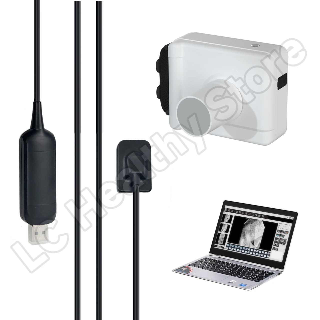 Dental Digital Sensor Imaging Intraoral System DynImage X-ray Sensor Intra-Oral with 3 Metre Cable 2 Sizes For Dentists