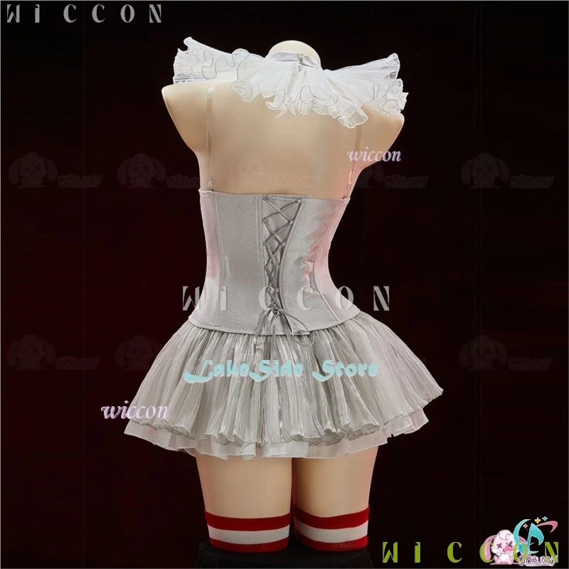 Halloween Movie Clown Pennywise Dress Cosplay Costume Wig Genderswap Horror Scary Sexy Dress Up Women Carnival Party Outfit view 6