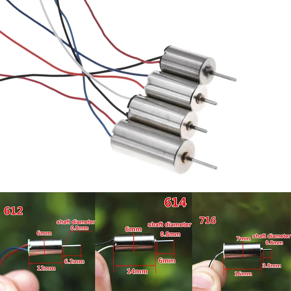 Motor High Quality High Quality Different Speeds Hollow 1 SET 40000-50000rpm 612 614 Coreless Different Voltages