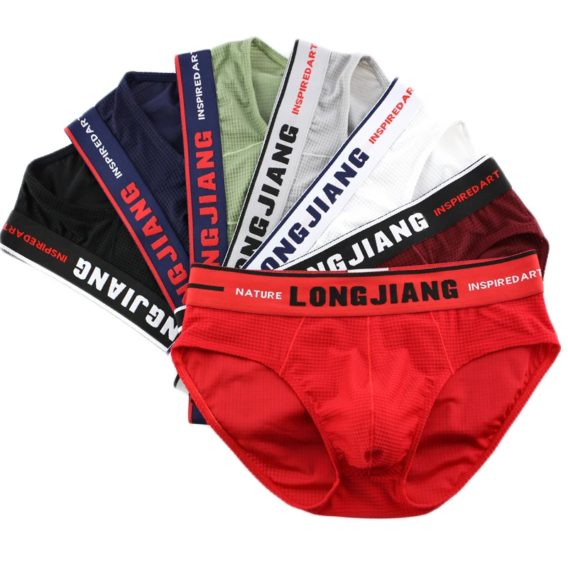 7PCS Sexy Underwear Men Briefs Low Rise Underpants Gay Men's Underwear Brief Penis Breathable Bikini U Convex Cuecas Masculinas