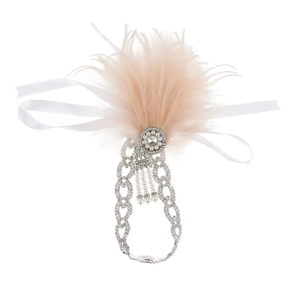 

Retro Feather Headband 1920s Great Woman Fascinator Headdress