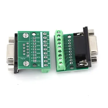 1/5/10 ks Javino DB9 adaptér pro samec/samici, signální terminálový modul RS232 RS485 sériový port k terminálu 9pinový 9-jamkový konektor 10 nejlepší prodej Konektor RS485 - №2