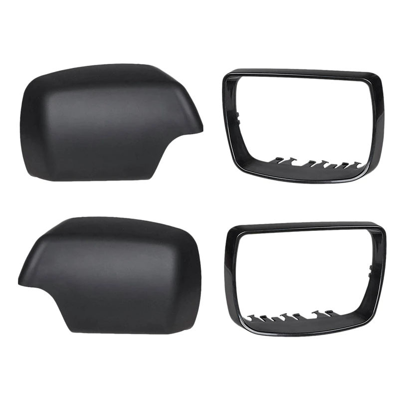 

For Bmw E53 X5 2000-2006 Side Door Rearview Mirror Trim Ring Frame Mirror Cover Cap Black Car Housing Part Left/Right