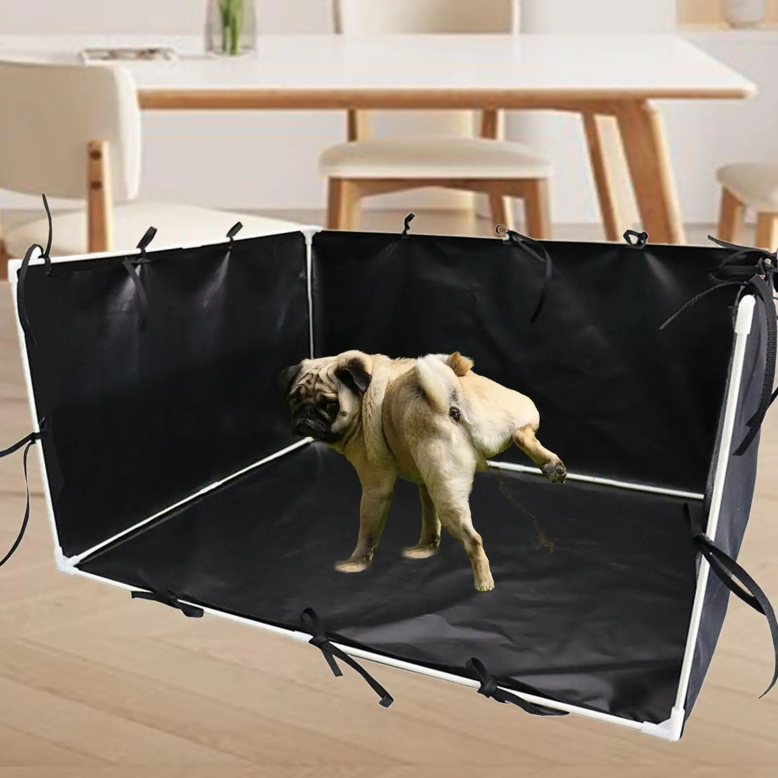 

Indoor Dog Potty Tray with High Protection Walls Pee Pad Holder for Small and Medium Dogs Potty Training
