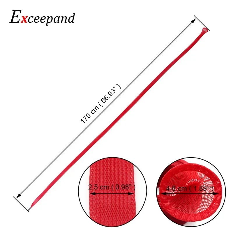 Exceepand Brand  Tangle Free Fishing Rod Sleeve 170 cm 25 mm width Casting Fishing Rod Cover Pole Sock Protector
