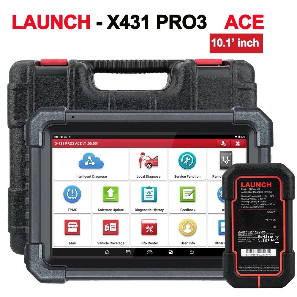 

2024 Launch X431 PRO3 ACE Diagnostic Tool Supports Online ECU Coding Topology Map CANFD DoIP SGW 38+ Service Functions