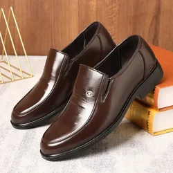 Brown Black Men's Formal Shoes Leather Casual Social Shoe Male Cheap Clearance Luxury Designer Business Office Liquidation New