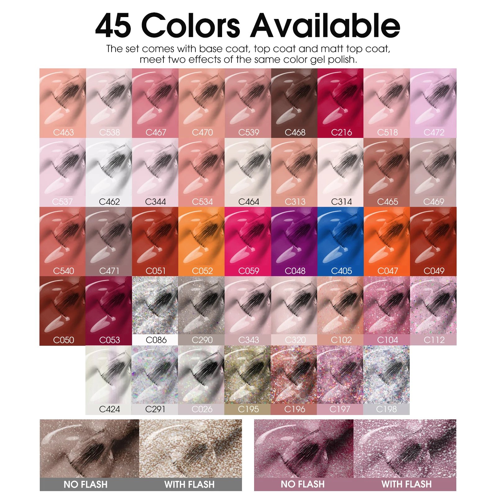 로잘린드 48pcs 네일 뷰티 젤 매니큐어 네일 접착제 하이브리드 세미 퍼머넌트 네일 젤 매니큐어 세트 스타터 키트