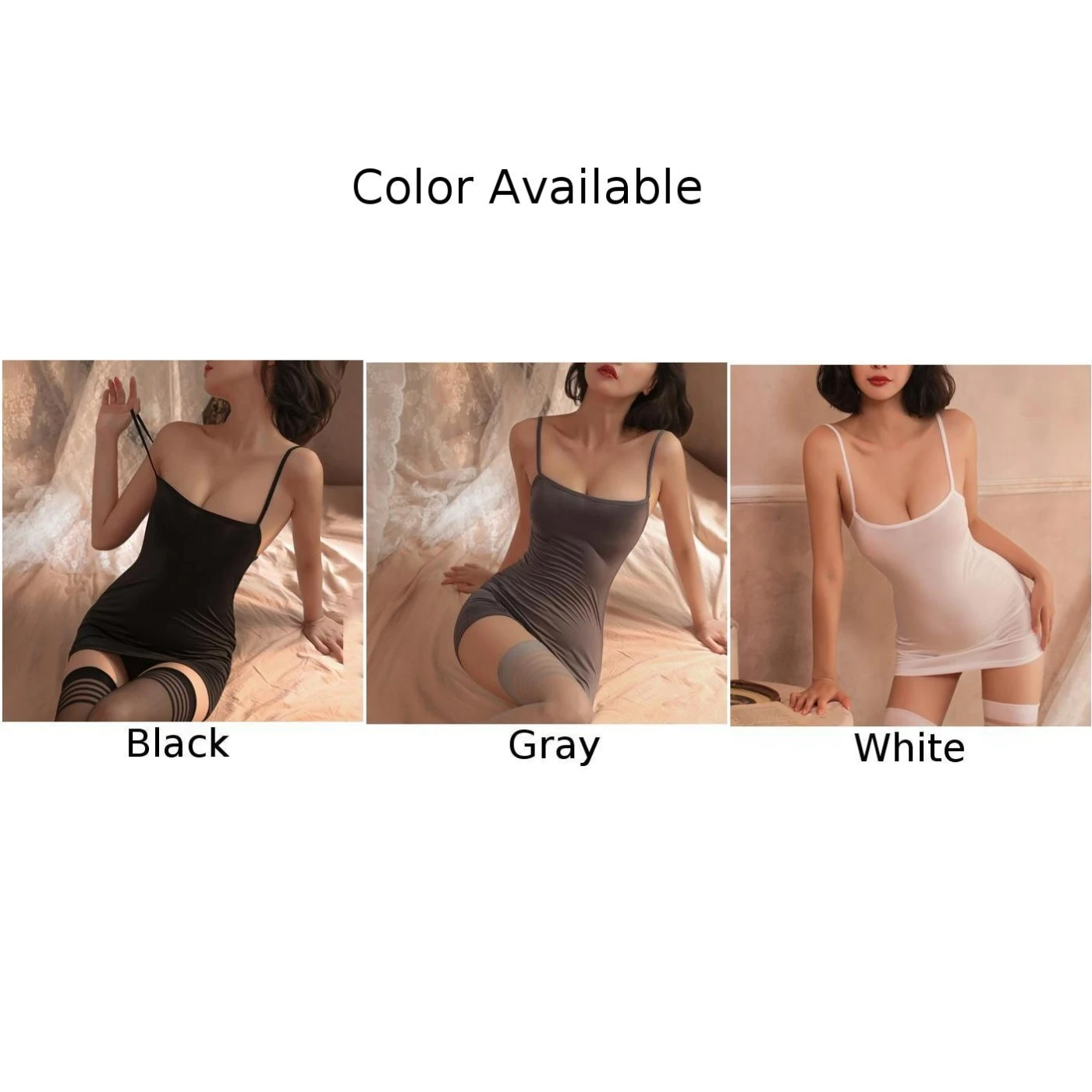 Minivestido Sexy transparente para mujer, ropa de dormir femenina, camisón, vestidos de dormir