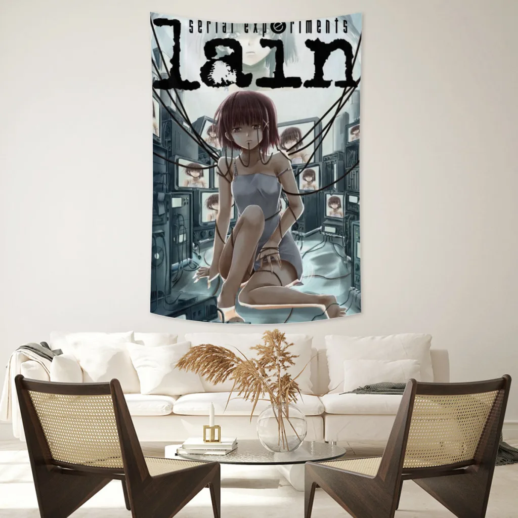 

Serial Experiments Lain Anime Movie Tapestry Room Decor Aesthetic Meme Tapestries Home Banners