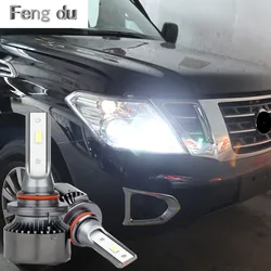 2Pcs 2004-2019 For Nissan PATROL Y61 Y62 LED Car Headlight Bulbs Low Beam High Beam Fog Lamp Light Refit  Accessories