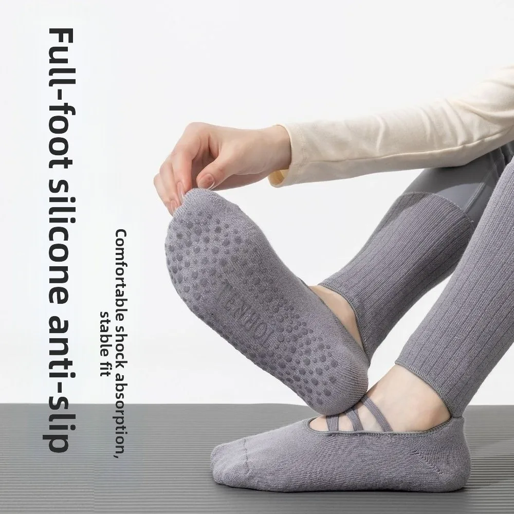 جديد القطن جوارب بيلاتيس Harajuku الشارع العرق ماصة اليوغا الجوارب عادية عدم الانزلاق قبضة منتصف جوارب أنبوبية #4