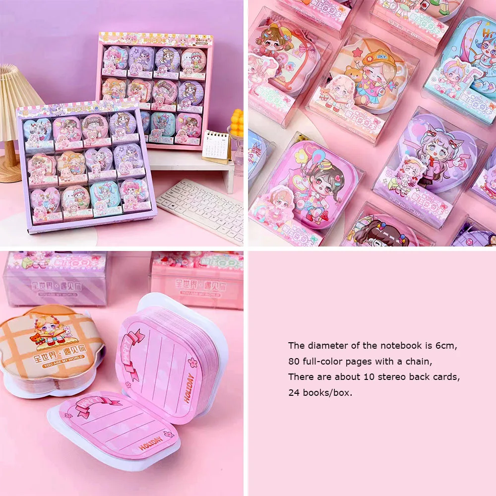 Décompression Doudou dessin animé mignon décompression Mini cahier travail étudiants Notes de poche portables