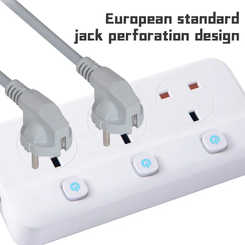 Universal Hole Socket 4-position Socket PD-USB Fast Charging Power Socket Board Hong Kong, EU UK US General Plug-in Board