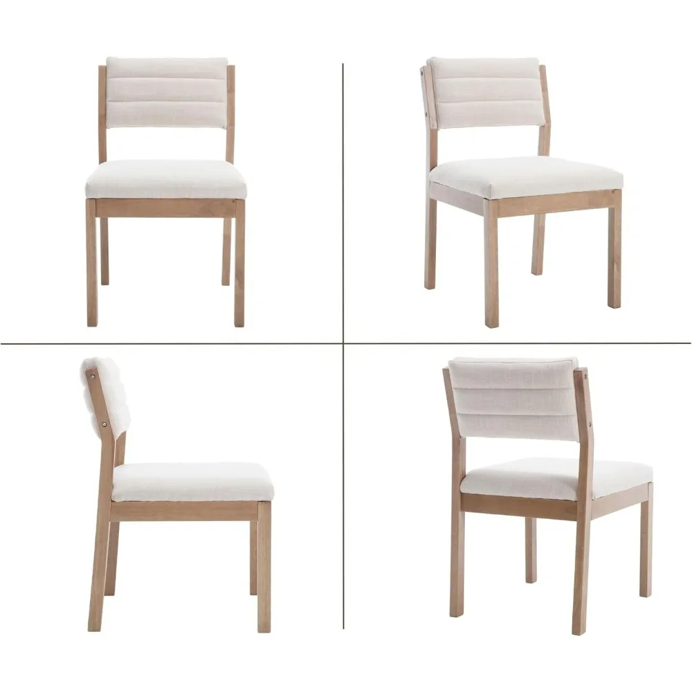 Jídelní chairs sada z 4vedení, čalouněné kuchyň & jídelní pokoj chairs s dřevěná nohama, armless akcent strana chairs pro žití pokoj