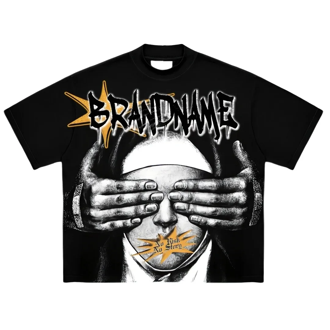 مختلف القوطية عادية كبيرة الحجم الملابس النسائية الرجعية Harajuku الاتجاه الشارع نمط تي شيرت جديد الصيف قصيرة الأكمام متعددة نمط #1