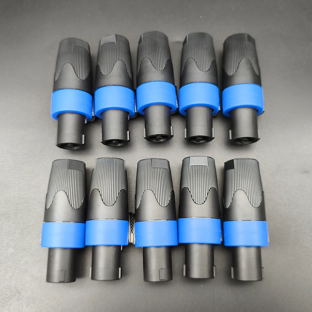 

10Pcs NL4FC Connector 4 Pole Plug Speaker Audio Twist Lock Connectors For Neutrik Speakon NL4FX