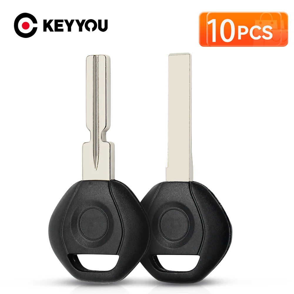 

KEYYOU 10 шт. для BMW 3, 5, 6 серий, X3, X5, Z4, Z8, E36, E34, E38, E39, HU92, HU58, корпус ключа с чипом-транспондером и лезвием
