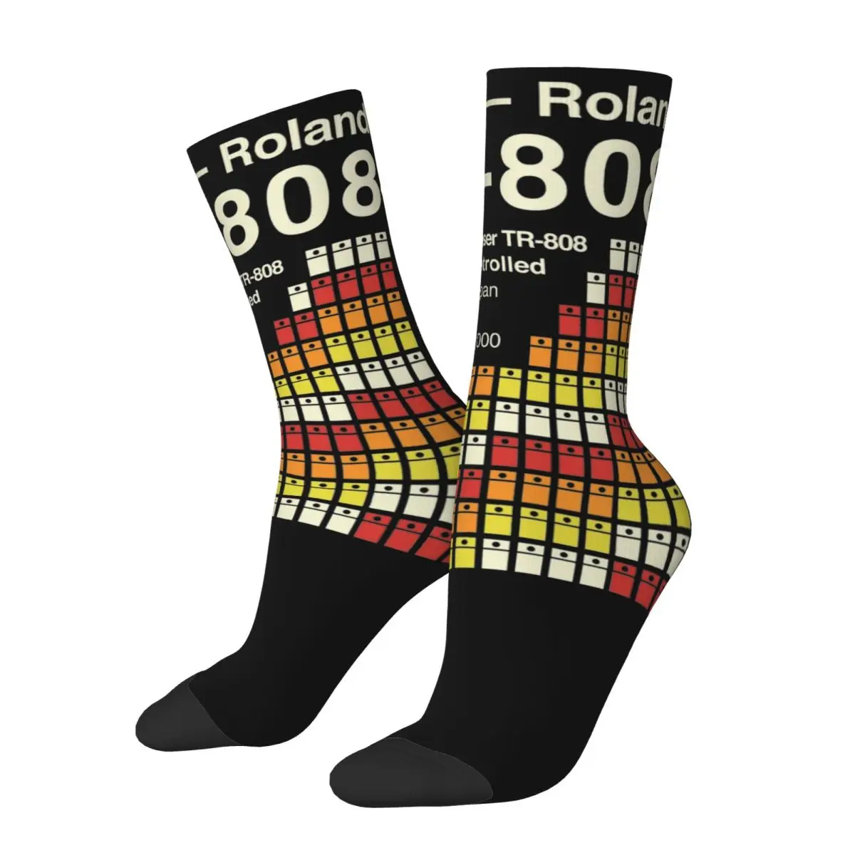 

TR-808 Horizontal Roland Socks Men Women Polyester Casual Socks Novelty Spring Summer Autumn Winter Middle Tube Socks Gifts