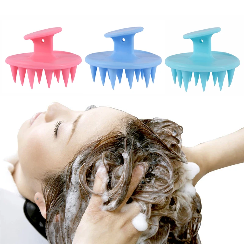 سيليكون رئيس الجسم فروة الرأس تدليك فرشاة سيليكون الشامبو فرشاة الشعر غسل مشط دش فرشاة حمام سبا تدليك فرشاة فرشاة الشعر