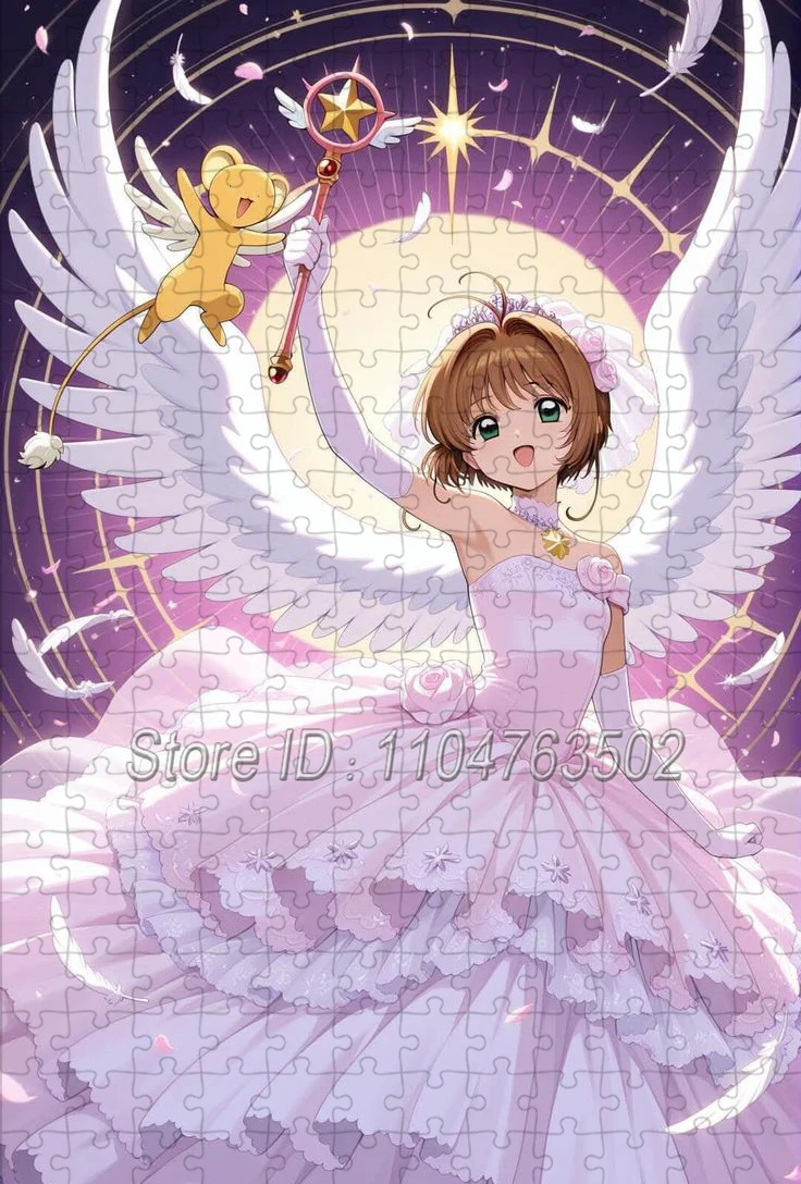 Rompecabezas de 200/300/500/1000 piezas, rompecabezas de dibujos animados de Anime japonés Sakura para niñas, juguetes hechos a mano, juego de descompresión para adultos