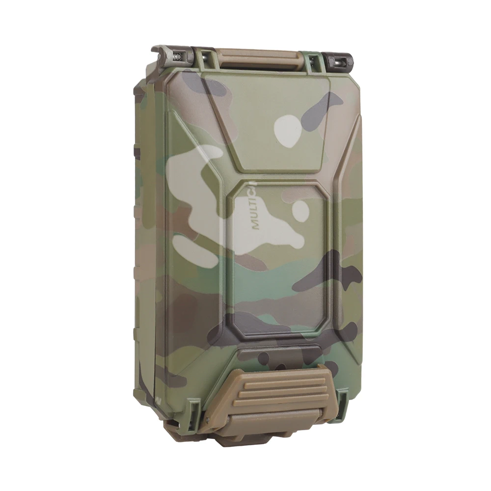 Tactical Modular Battery Case for 18650 18350 CR123 AAA CR2032 Batteries Holder Waterproof Dustproof Box Integrate MOLLE Airsoft