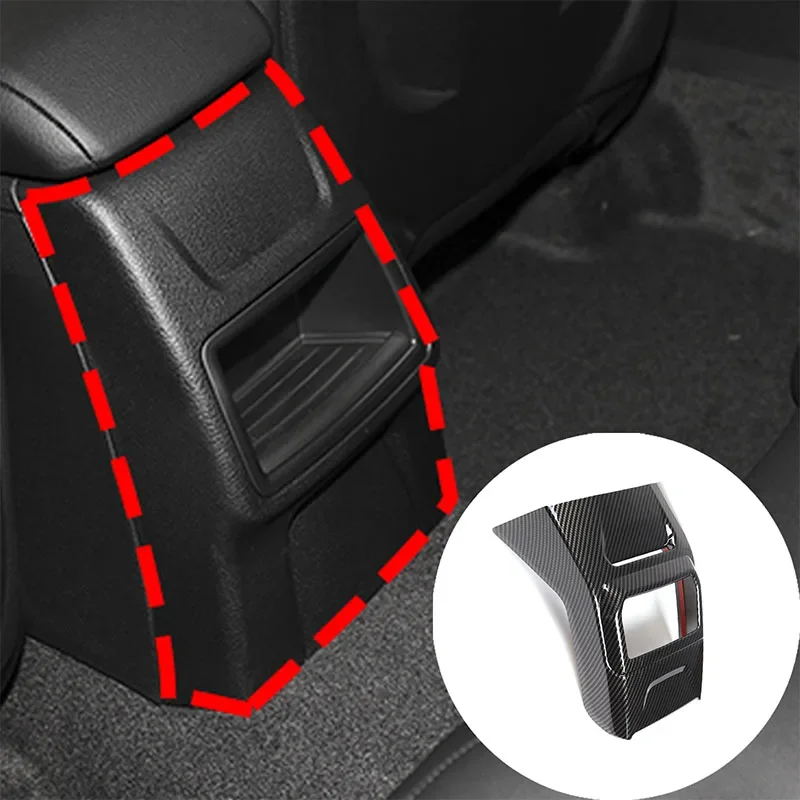 

For BMW 2 Series F44/1 Series 2020-2023 ABS Carbon Fiber Rear Air Condition Vent Cover Trim Anti Kick Cover Car Accessories