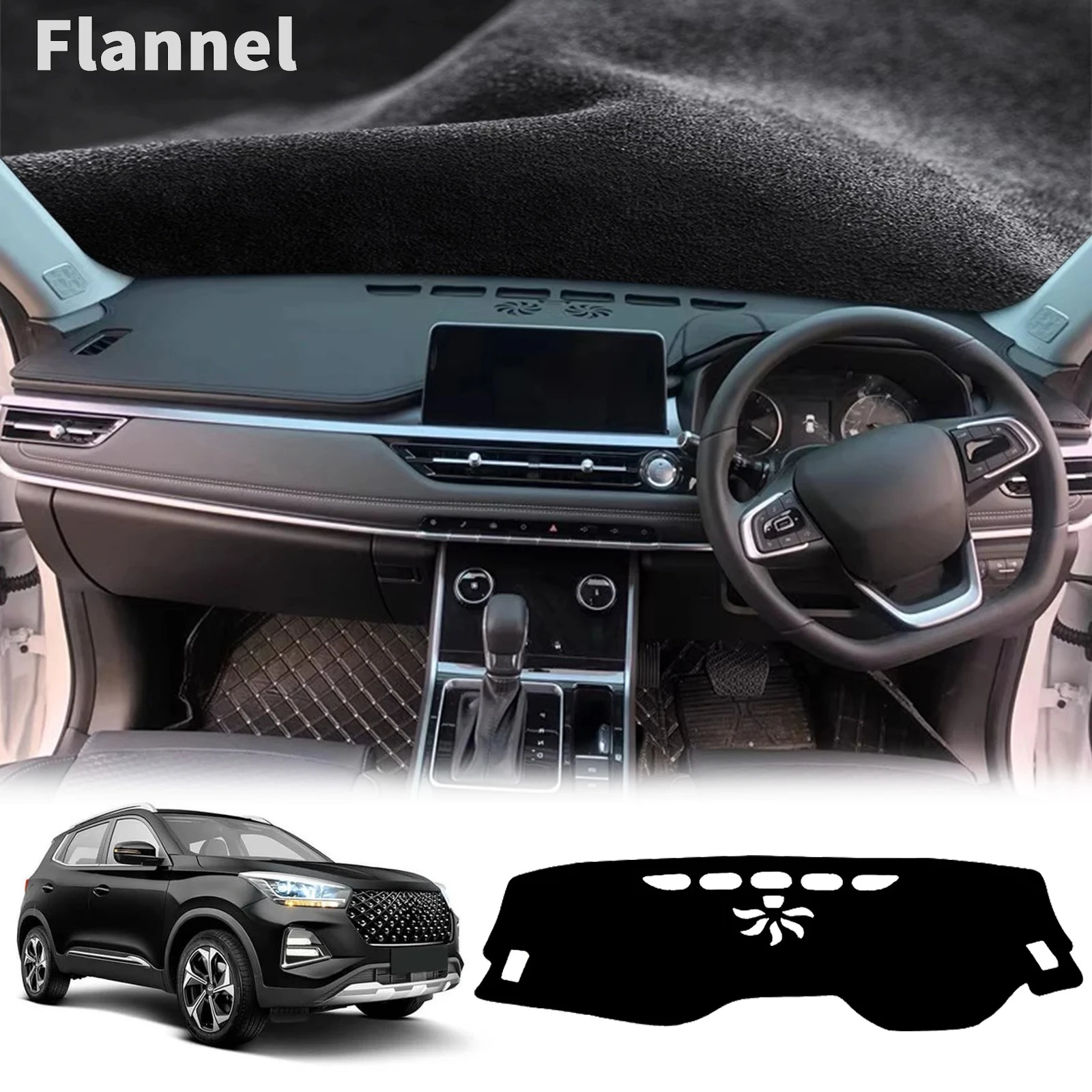

Car Dashmat Dashboard Cover Pad for Chery Tiggo 4 Pro 2022 2023 2024 2025 DashMat Sunshade Protective Carpet Accessories