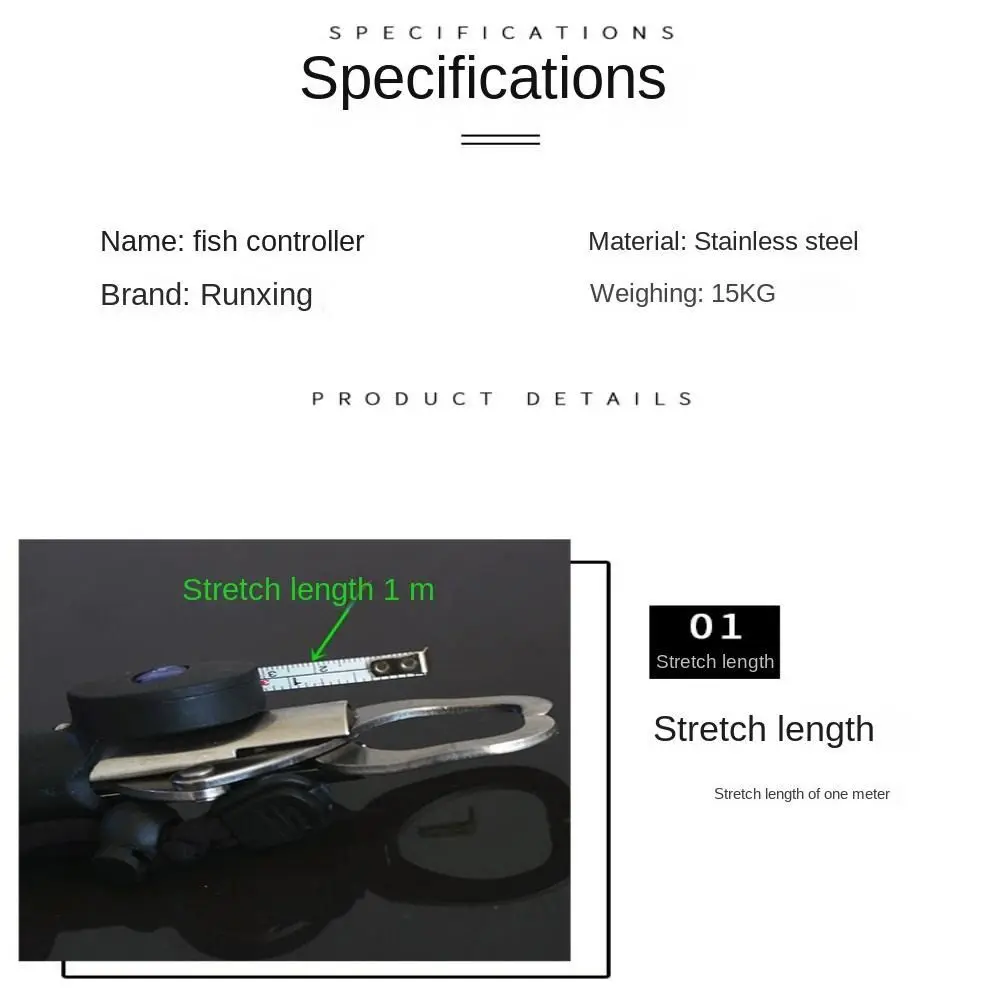 

Stainless Steel Fish Grip Lip Clamp Not Easy To Loosen High Closure Strength Fishing Gripper Wear Resistant Corrosion Resistance