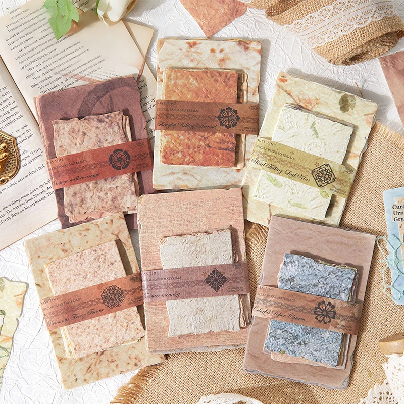 

6Pack Vintage Reliefs Texture Paper DIY Scrapbooking Collage Materials Decor Junk Journal Aesthetics stationery Paper