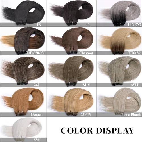 Imagen 2 del producto Mechones de pelo liso sintético, mechones de pelo de poni, trenzas de ganchillo, pelo liso Yaki sintético, tejido completo hasta el extremo