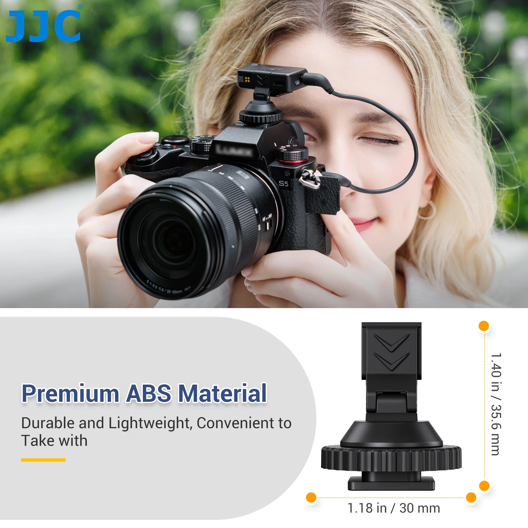 JJC DJI Mic Мини Складной адаптер для холодного башмака Винтовое крепление W 1/4-20 Переходник с резьбой для штатива для клетки Штативы и на камере Горячий башмак