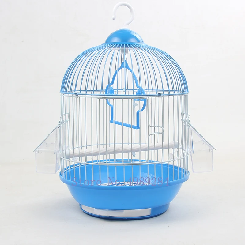 

Small birdcage Round Tiger skin pearl parrot iron Metal bird cage garden accessories outdoor decoration house outdoor handging..